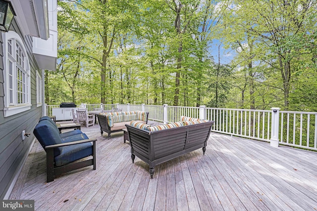 6020 Copely Ln, Mclean, VA 22101 - wooden deck featuring outdoor lounge area