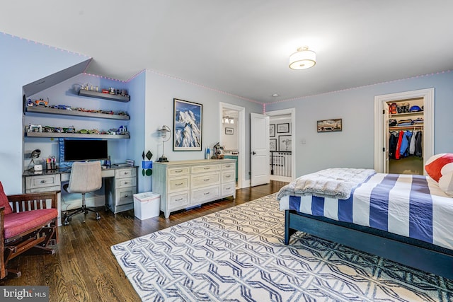 6020 Copely Ln, Mclean, VA 22101 - bedroom featuring a walk in closet and wood finished floors
