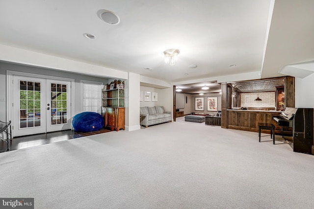 6020 Copely Ln, Mclean, VA 22101 - carpeted living room featuring french doors