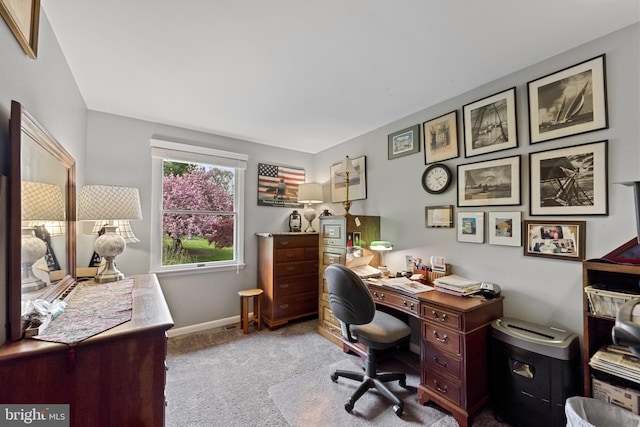 2411 Nickoles Dr, Sykesville, MD 21784 - carpeted home office featuring baseboards