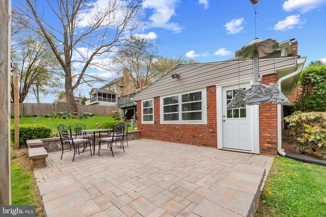 2411 Nickoles Dr, Sykesville, MD 21784 - view of patio with outdoor dining area and fence