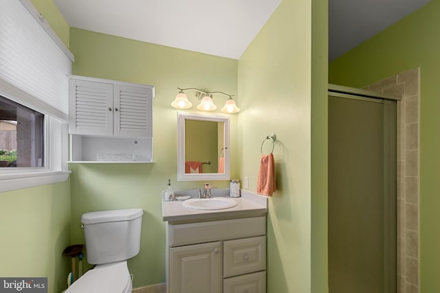 2411 Nickoles Dr, Sykesville, MD 21784 - full bathroom featuring vanity, a shower stall, and toilet