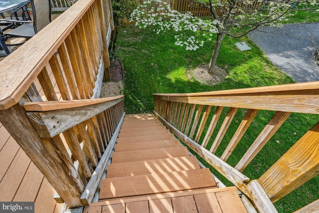 view of stairs