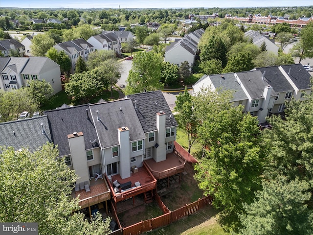 bird's eye view featuring a residential view