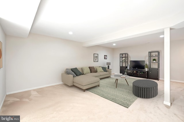 14401 Broadwinged Dr, Gainesville, VA 20155 - living room with carpet flooring, baseboards, and recessed lighting