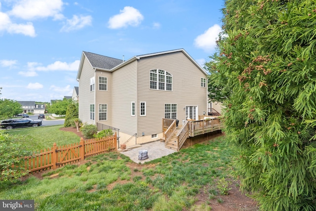 14401 Broadwinged Dr, Gainesville, VA 20155 - rear view of property with a deck and stairs
