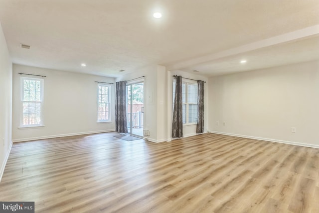 46878 Graham Cv, Sterling, VA 20165 - spare room with light wood-style flooring, baseboards, and recessed lighting