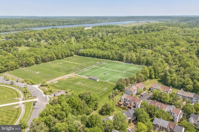 46878 Graham Cv, Sterling, VA 20165 - aerial view featuring a water view and a forest view