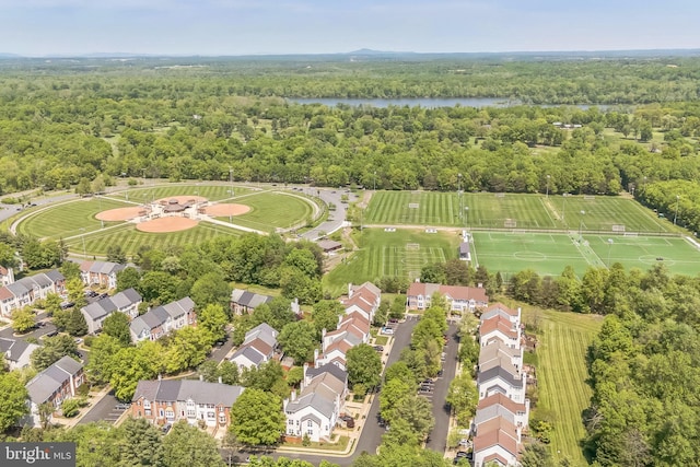 46878 Graham Cv, Sterling, VA 20165 - drone / aerial view featuring a water view and a forest view