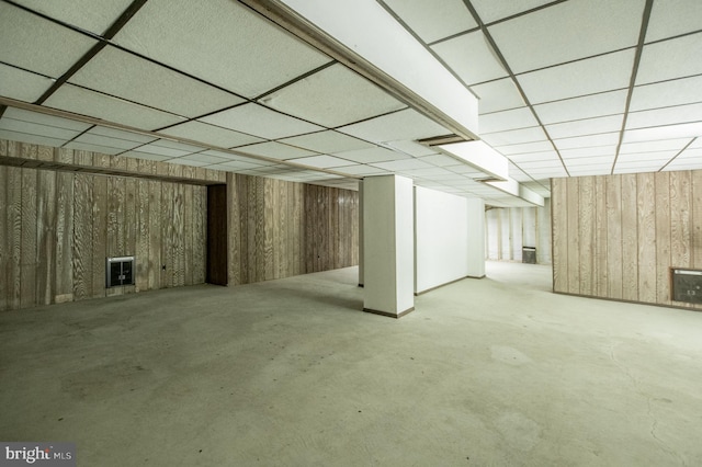 16 Hunters Ln, Chadds Ford, PA 19317 - finished below grade area with wooden walls and a drop ceiling