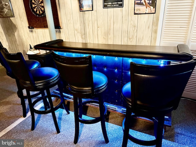 2 King William Ct, Sewell, NJ 08080 - indoor dry bar featuring wood walls