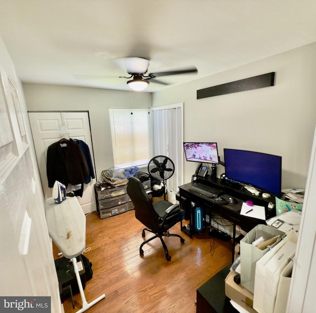 218 Stevenson Sq, Alexandria, VA 22304 - office featuring ceiling fan and wood finished floors