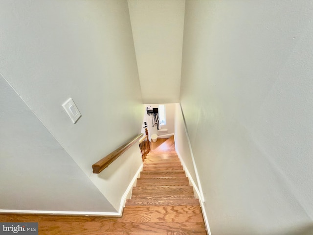 218 Stevenson Sq, Alexandria, VA 22304 - stairway featuring wood finished floors and baseboards