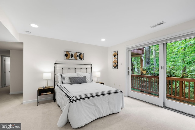 3440 Mansfield Rd, Falls Church, VA 22041 - bedroom featuring access to outside, carpet floors, baseboards, and recessed lighting