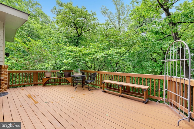 3440 Mansfield Rd, Falls Church, VA 22041 - wooden deck featuring outdoor dining space