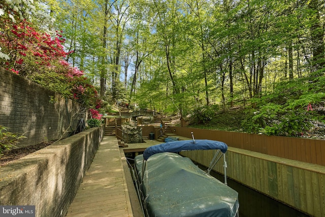 3440 Mansfield Rd, Falls Church, VA 22041 - dock featuring a wooden deck and fence