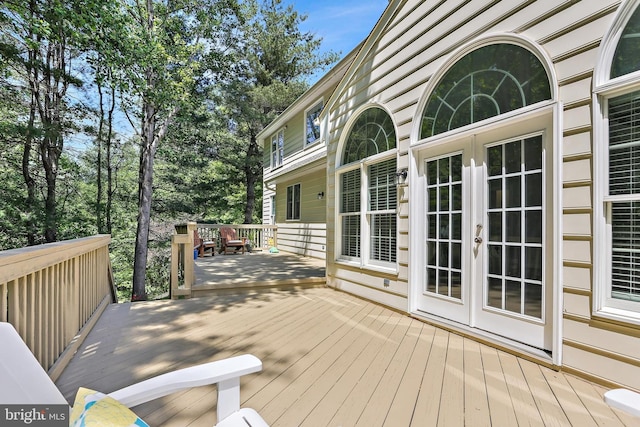 7098 Garden Walk, Columbia, MD 21044 - wooden deck featuring french doors