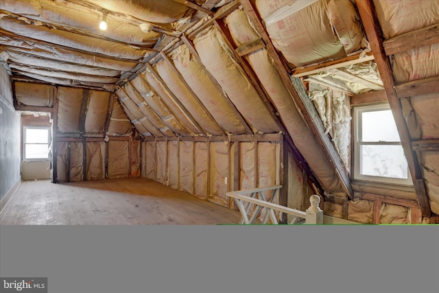 view of attic