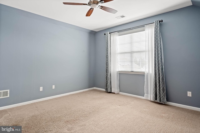 34795 Mute Swan Ln, Rehoboth Beach, DE 19971 - carpeted empty room featuring baseboards, a ceiling fan, and visible vents