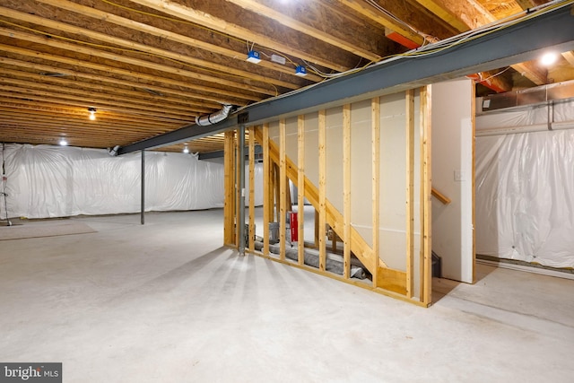 34795 Mute Swan Ln, Rehoboth Beach, DE 19971 - unfinished basement with stairway