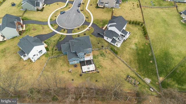 aerial view featuring a residential view