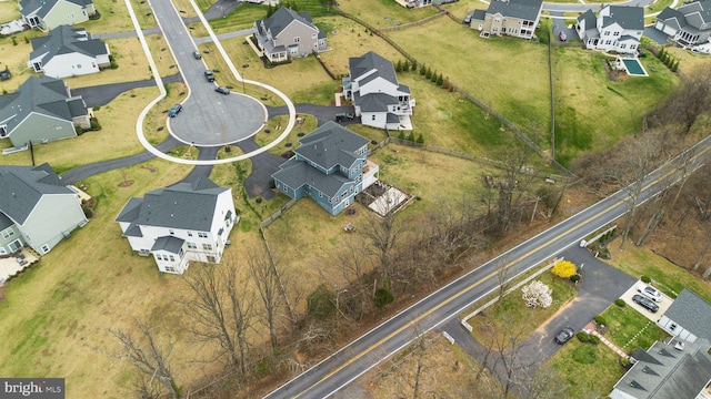 drone / aerial view featuring a residential view