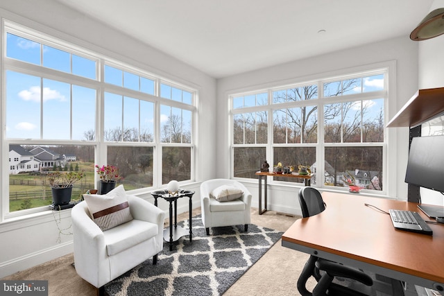 office with baseboards