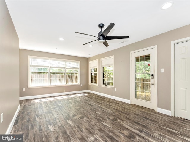 109 Rock Creek Ct, Frederick, MD 21702 - unfurnished living room with wood finished floors, plenty of natural light, and baseboards