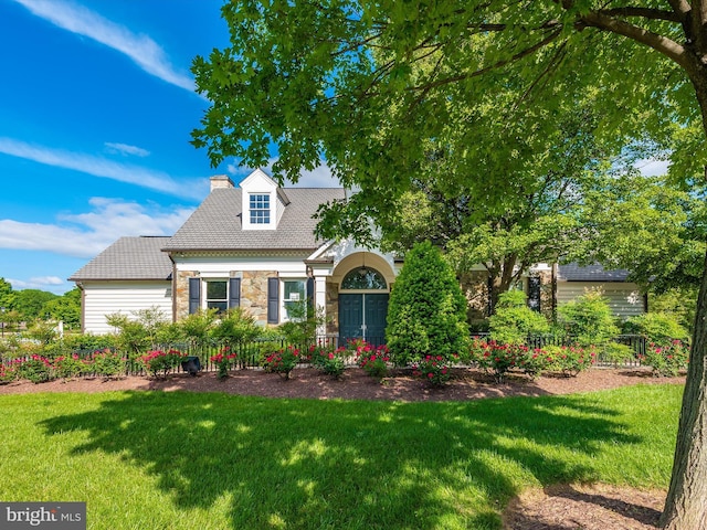 109 Rock Creek Ct, Frederick, MD 21702 - view of front of property featuring a front lawn, stone siding, and a chimney
