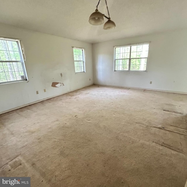 view of carpeted spare room