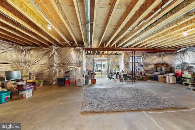 view of basement