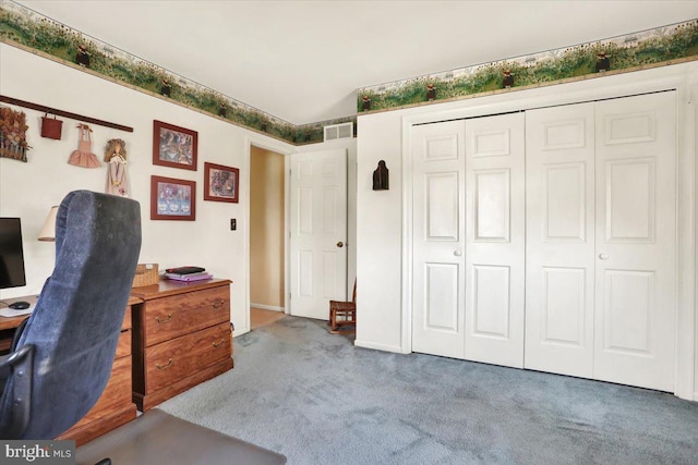 carpeted office with visible vents