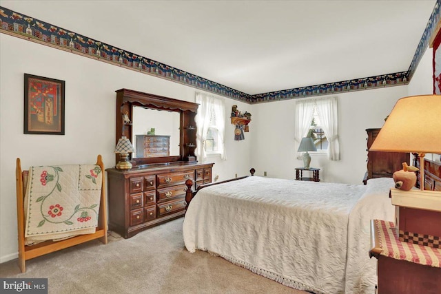 view of carpeted bedroom