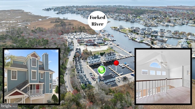354 Harbour Vw Unit 54, Forked River, NJ 08731 - bird's eye view featuring a water view