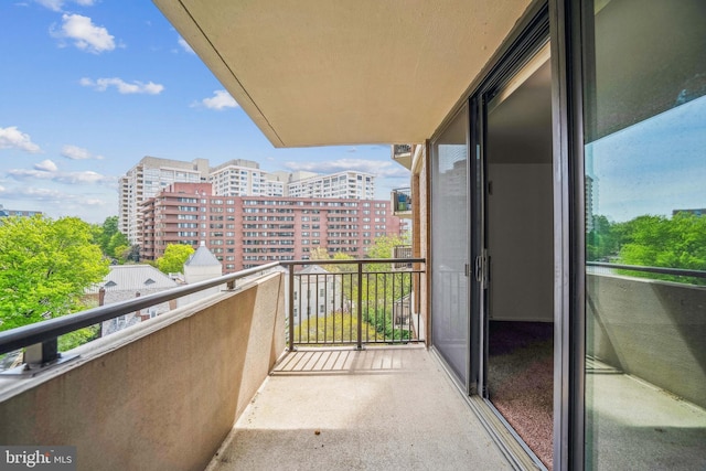 balcony with a view of city