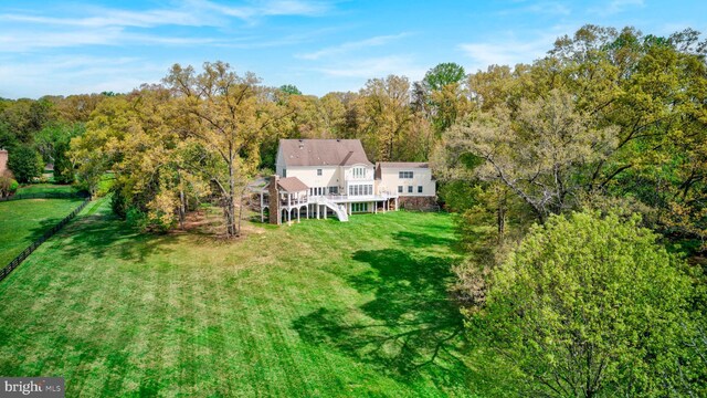 12205 Thoroughbred Rd, Oak Hill, VA 20171 - aerial view with a forest view