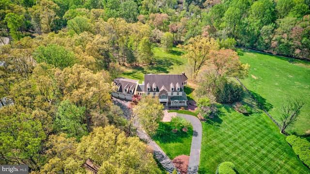 12205 Thoroughbred Rd, Oak Hill, VA 20171 - birds eye view of property featuring a view of trees