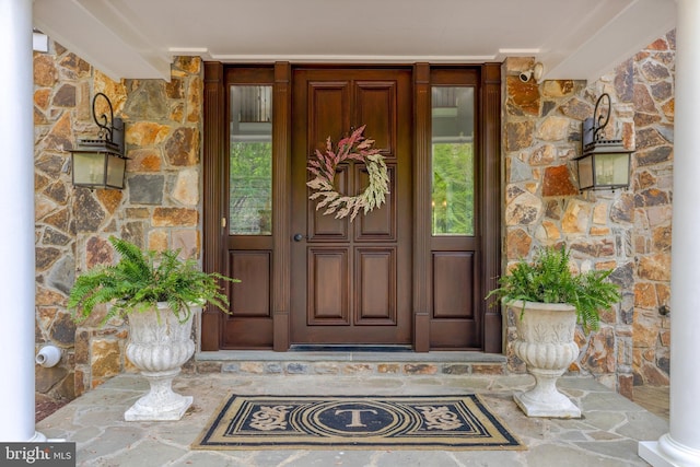 12205 Thoroughbred Rd, Oak Hill, VA 20171 - entrance to property featuring stone siding