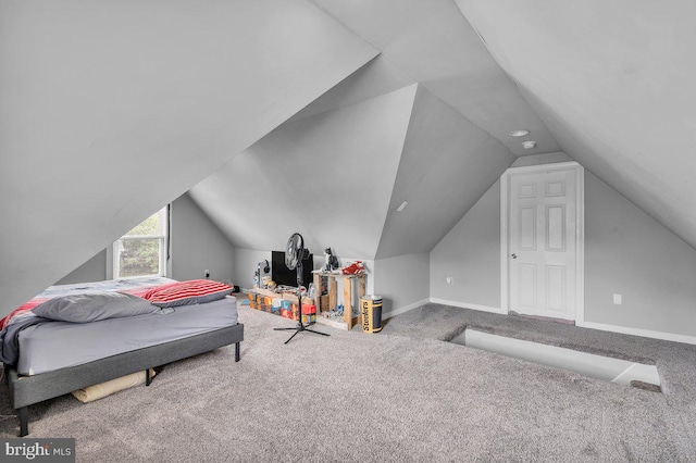 10 Turner Ave, Swedesboro, NJ 08085 - carpeted bedroom featuring lofted ceiling and baseboards