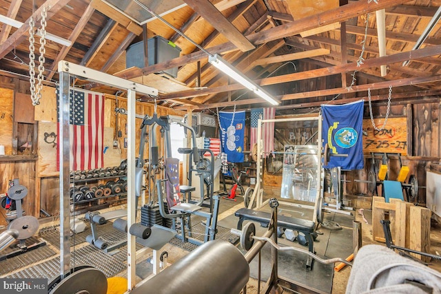 10 Turner Ave, Swedesboro, NJ 08085 - exercise room featuring lofted ceiling