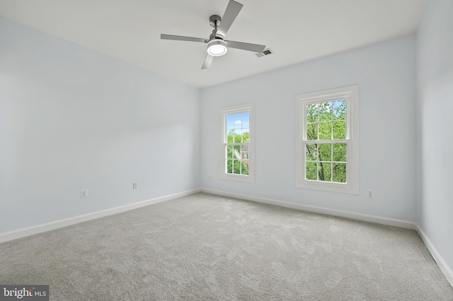 13017 English Turn Dr, Silver Spring, MD 20904 - carpeted empty room with baseboards, visible vents, and ceiling fan