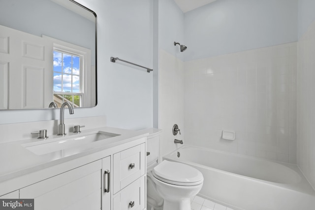13017 English Turn Dr, Silver Spring, MD 20904 - full bathroom with vanity, tile patterned floors, shower / bathtub combination, and toilet