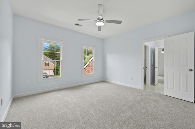 13017 English Turn Dr, Silver Spring, MD 20904 - unfurnished bedroom featuring a ceiling fan, baseboards, visible vents, and carpet