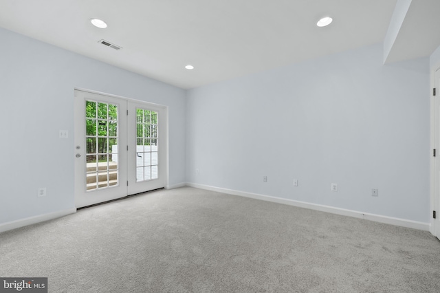 13017 English Turn Dr, Silver Spring, MD 20904 - carpeted spare room featuring baseboards, recessed lighting, and visible vents
