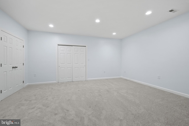 13017 English Turn Dr, Silver Spring, MD 20904 - unfurnished bedroom with recessed lighting, baseboards, visible vents, and carpet