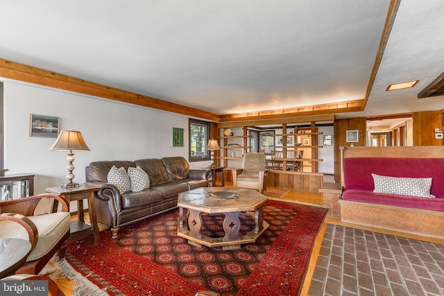 715 W Park Ave, State College, PA 16803 - living room with brick floor