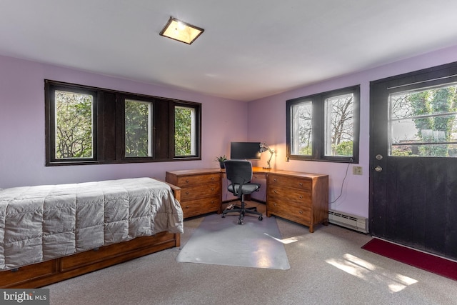 715 W Park Ave, State College, PA 16803 - carpeted bedroom featuring a baseboard radiator