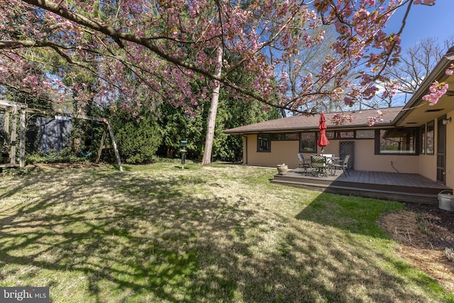 715 W Park Ave, State College, PA 16803 - view of yard with a wooden deck