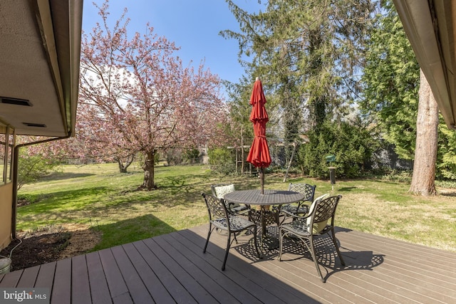 715 W Park Ave, State College, PA 16803 - deck featuring a lawn and outdoor dining space