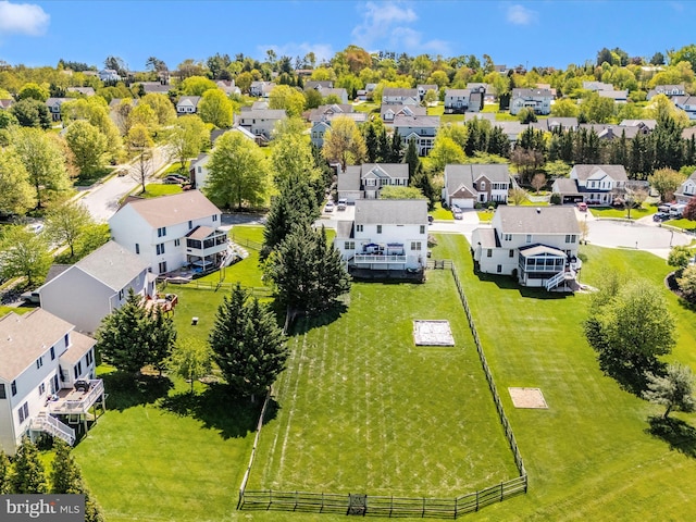 birds eye view of property featuring a residential view